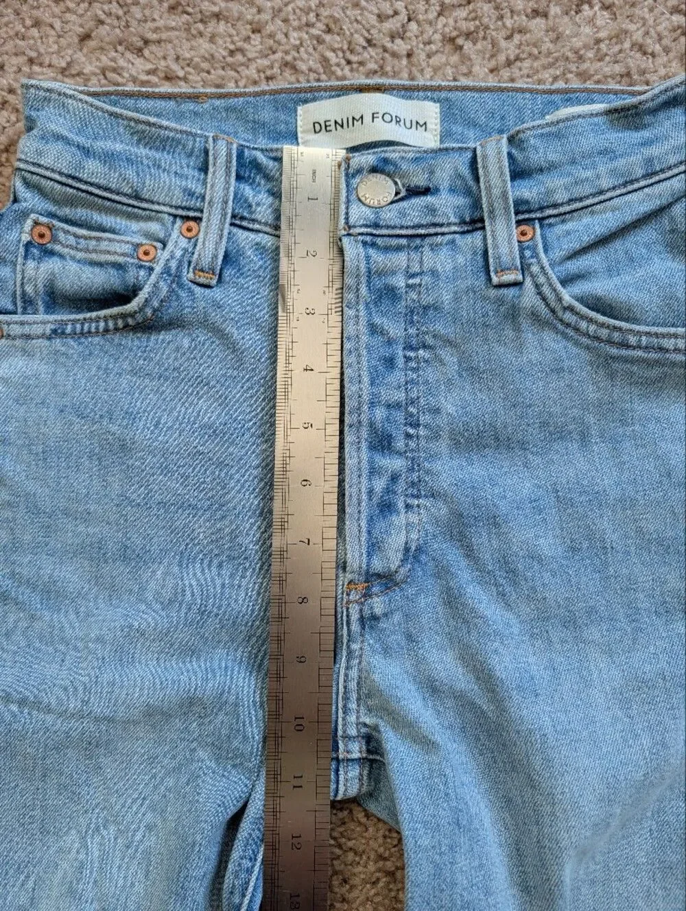 Aritzia Denim Forum Womens 7 yrs Bleu Taboo The Arlo Hi-Rise Cuff Jean Size 24